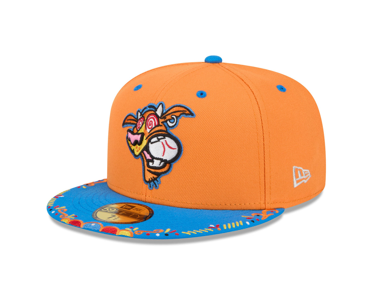 Rocket City Trash Pandas New Era 59FIFTY Copa Orange & Blue Fitted