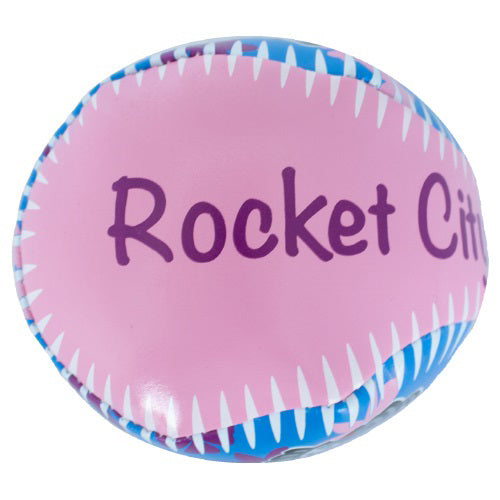 Pink, Light Blue, and Purple Primary Baseball