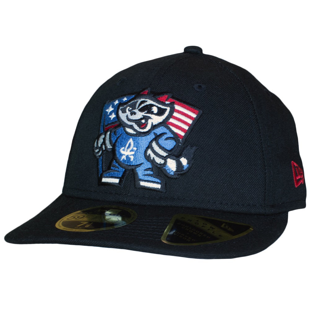 Rocket City Trash Pandas New Era 59FIFTY Low Profile Black Flag