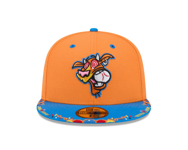 Rocket City Trash Pandas New Era 59FIFTY Copa Orange & Blue Fitted