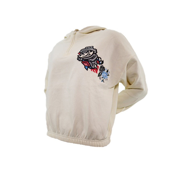 NE Ladies Flower Cropped Hoodie – Rocket City Trash Pandas
