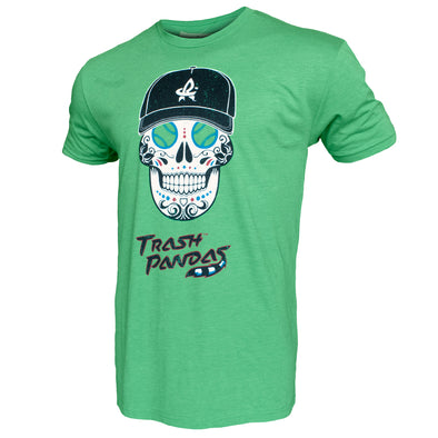 Mens Envy Green Sugar Skull T-shirt