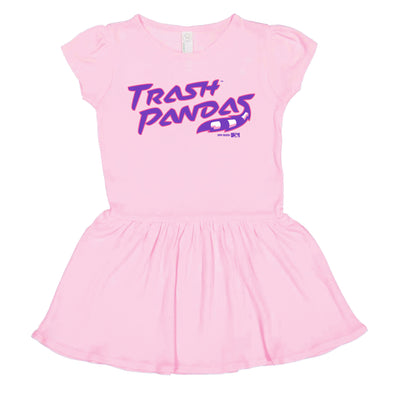 Infant Tonal Trash Pandas Bellerina Pink Dress