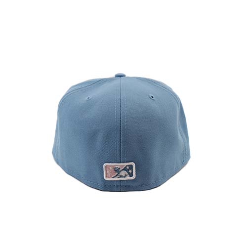 Blue fitted with pink brim Clearance