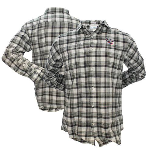 Grey Plaid Under Exposure Long Sleeve Shirt Primary