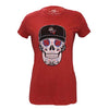 Ladies Red Sugar Skull T-shirt