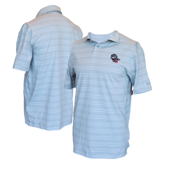Grey Charged Cotton Stripe Polo Primary
