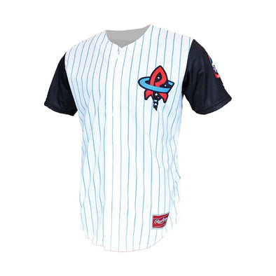 Youth & Adult White Button Front Baseball Jersey