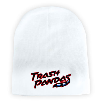 Knit Beanie Trash Pandas White