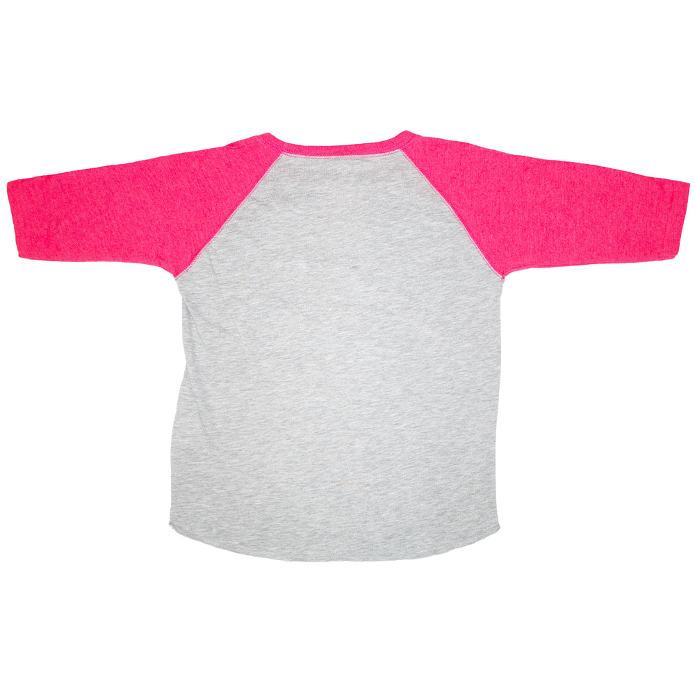 3/4- Fuchsia/Grey Raglan Sublimation Shirt (TODDLER & YOUTH ONLY)