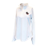 Ladies White Double Knit Jersey 1/4 Snap Primary