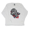 Youth L/S Tee White Primary Logo