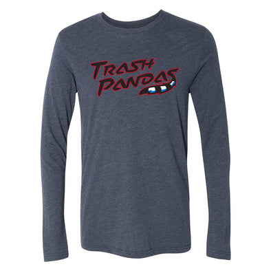 Navy Trash Pandas Long Sleeve T-shirt