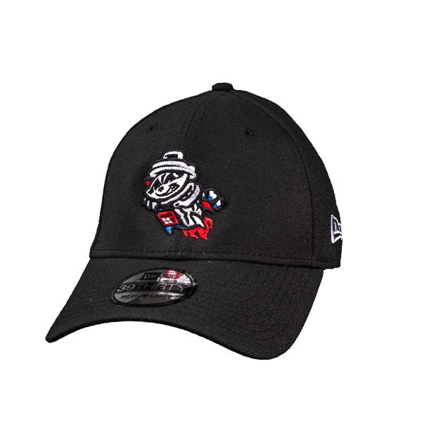 Rocket City Trash Pandas New Era 39THIRTY Black Primary Stretch Rocket City Trash Pandas New Era 39THIRTY Black Primary Stretch