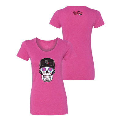Ladies Pink Sugar Skull T-shirt